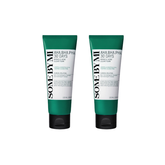 SOME BY MI - AHA-BHA-PHA 30 Days Miracle Acne Clear Foam - 100ml (2ea) Set | Stylevana