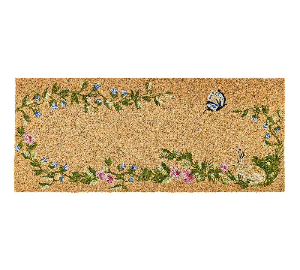 Botanical Bunny Doormat | Pottery Barn (US)
