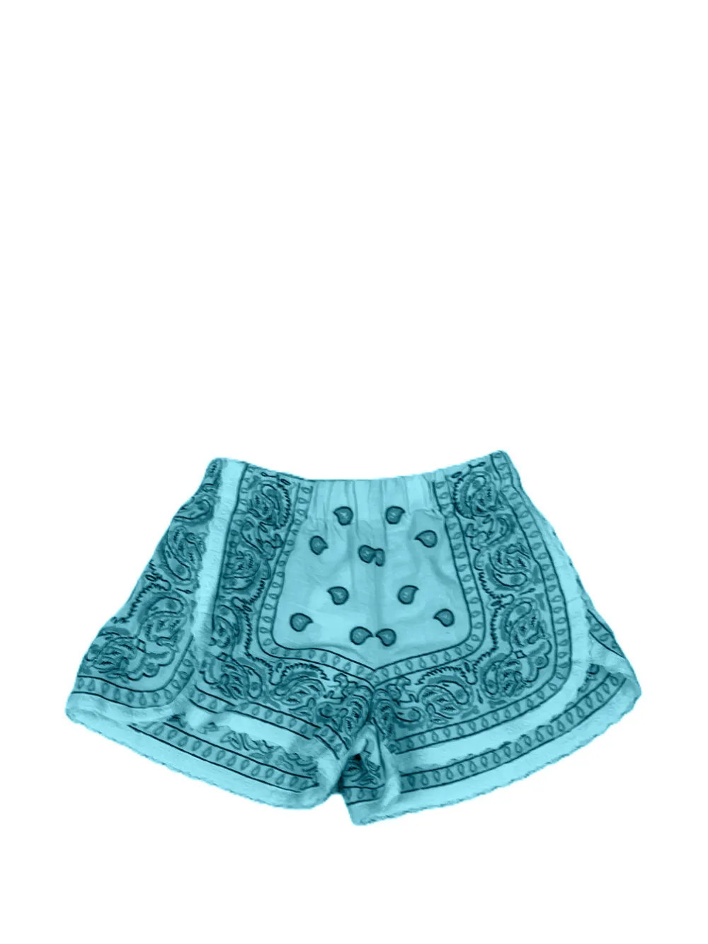 orsina embroidered bandana-print shorts - White | Farfetch Global