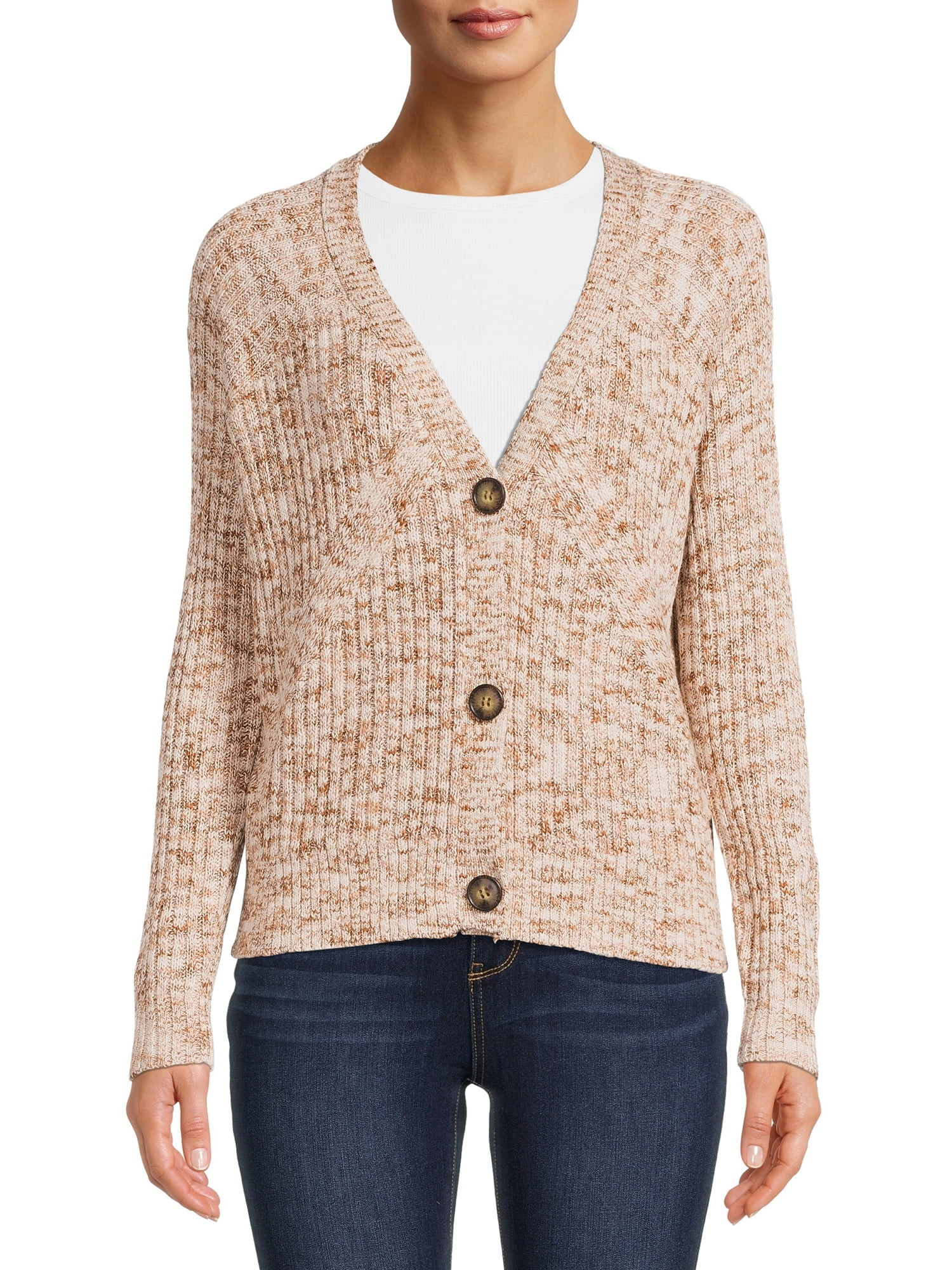 Time and Tru Women's Boyfriend Cardigan Sweater | Walmart (US)