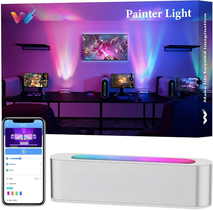 woohlab Smart Light Bar, RGBICW Color Changing Ambient Lighting with Scene and Music Mode, Sync w... | Amazon (US)