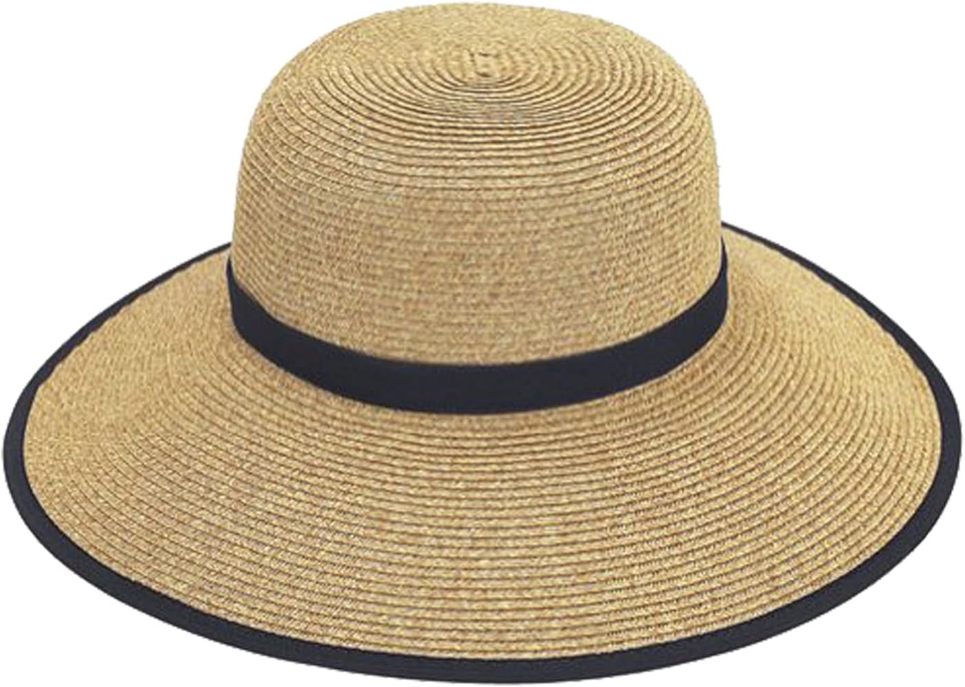 Sun 'N' Sand French Laundry Straw Sun Hats for Women - Backless, Foldable, and Packable Hat - Beach  | Amazon (US)