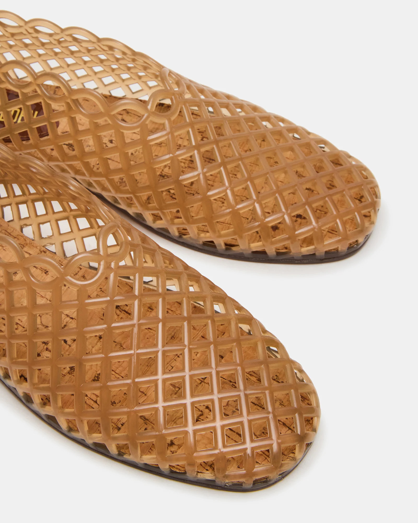 GROVE Tan Square-Toe Jelly Flat | Women's Flats | Steve Madden (US)