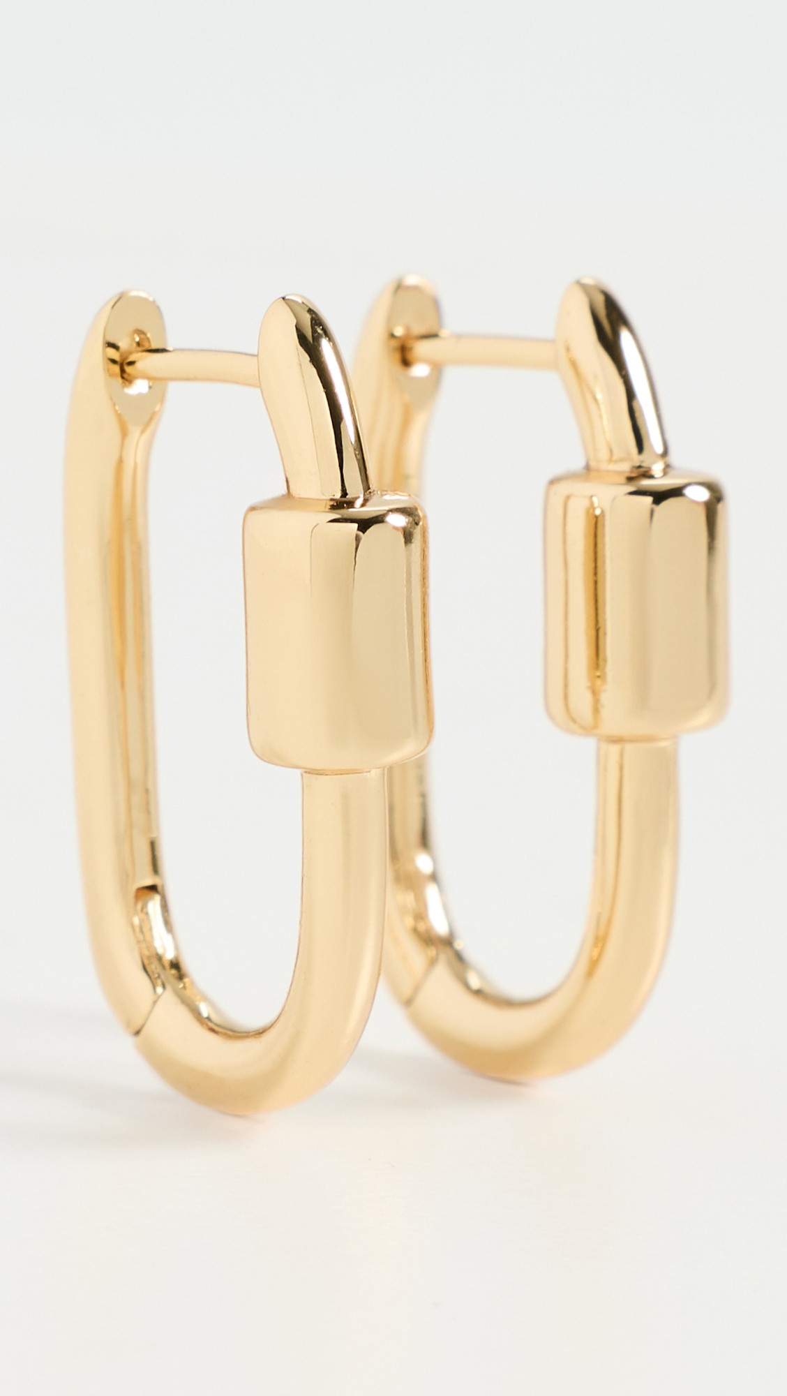 Madewell Carabiner Hoop Earrings Warm Gold One Size | Shopbop