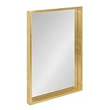 Kate and Laurel Travis Modern Wall Mirror, 18 x 24, Gold, Transitional Rectangle Mirror for Wall | Amazon (US)