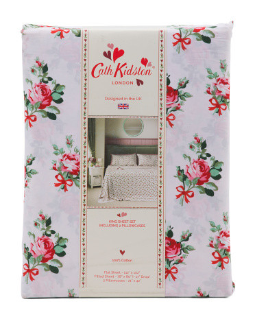 Rose And Bows Sheet Set | TJ Maxx