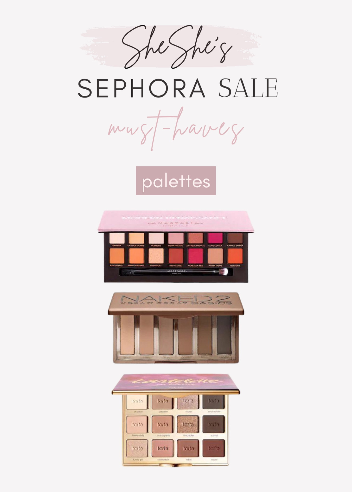 @sephora sale. Eyeshadows by @anastasiabeverlyhills @tartecosmetics @urbandecay #eyeshadow #eyemakeup #sale 

#LTKsalealert #LTKbeauty #LTKunder100