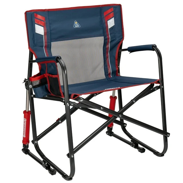 GCI Outdoor Freestyle Rocker XL Oversized Foldable Rocking Camp Chair, Americana | Walmart (US)