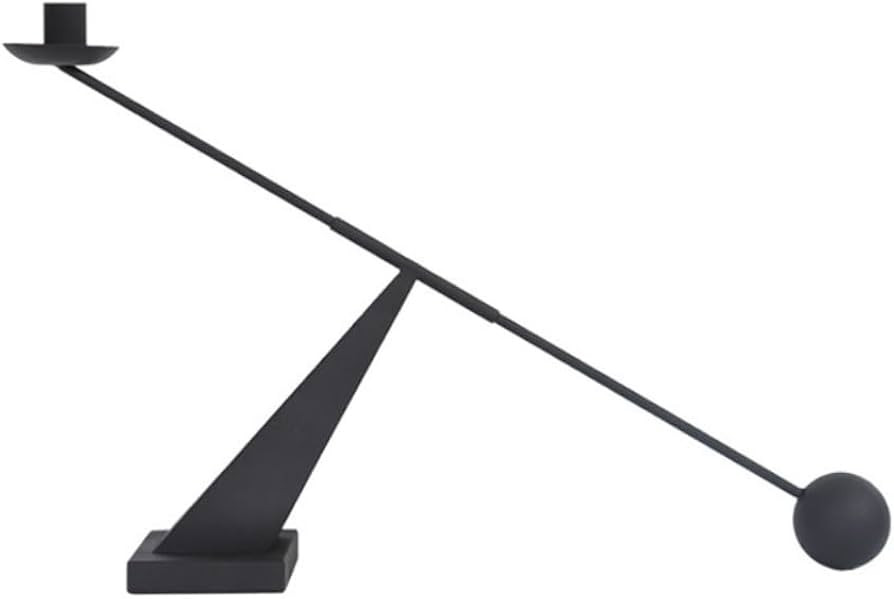 Black Metal Modern Taper Candlestick Holders,Creative Geometric Line Simple Candle Stands Decorat... | Amazon (US)