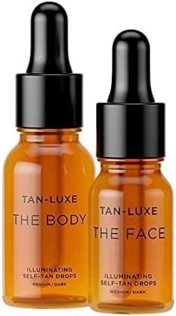 TAN-LUXE Glow Getter Kit - Illuminating Self-Tan Drops -10ml The Face +15ml The Body (Medium/Dark... | Amazon (US)