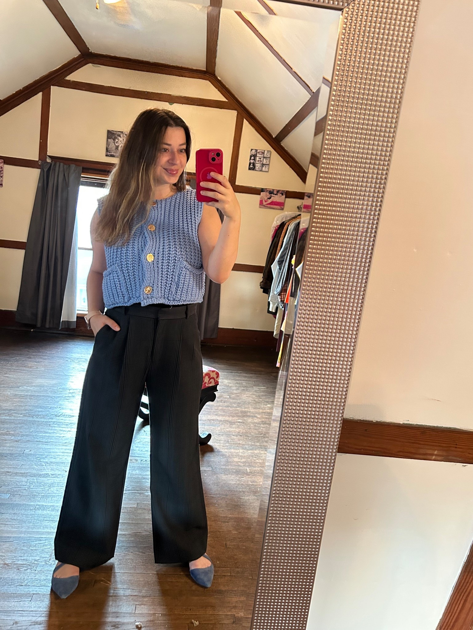 Chunky knit sweater vest, tailored wide leg dress pants, workwear, office outfit idea 

#LTKStyleTip #LTKWorkwear #LTKSeasonal