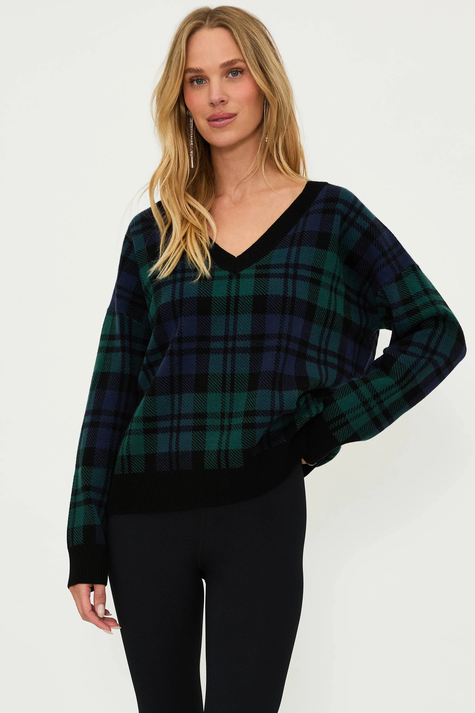 JOEY SWEATER WINTERGREEN PLAID | Beach Riot