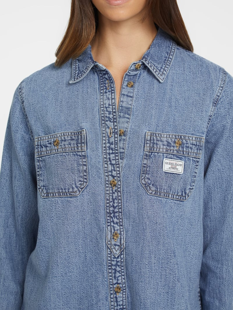 Classic Long-Sleeve Denim Shirt | Guess US | Guess (US)