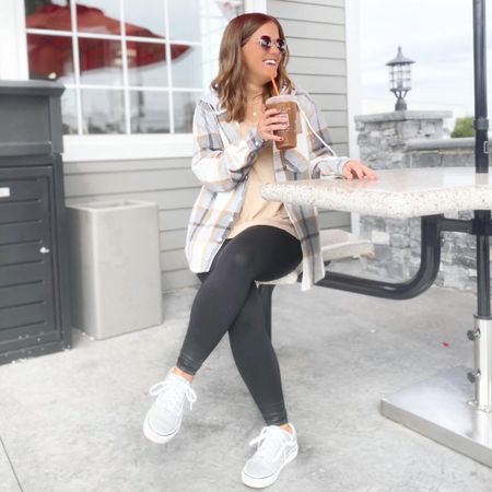 casual fall outfit
spanx: small petite
shacket: small (use code: adornedalyssa)
sneakers: TTS
tee: xs

#LTKSeasonal #LTKstyletip #LTKunder50