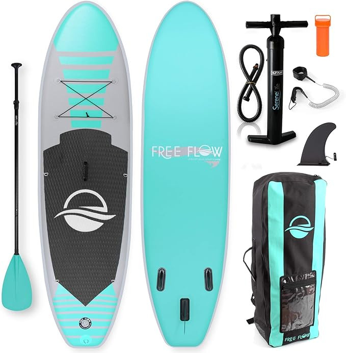 SereneLife Inflatable Stand Up Paddle Board (6 Inches Thick) with Premium SUP Accessories & Carry... | Amazon (US)