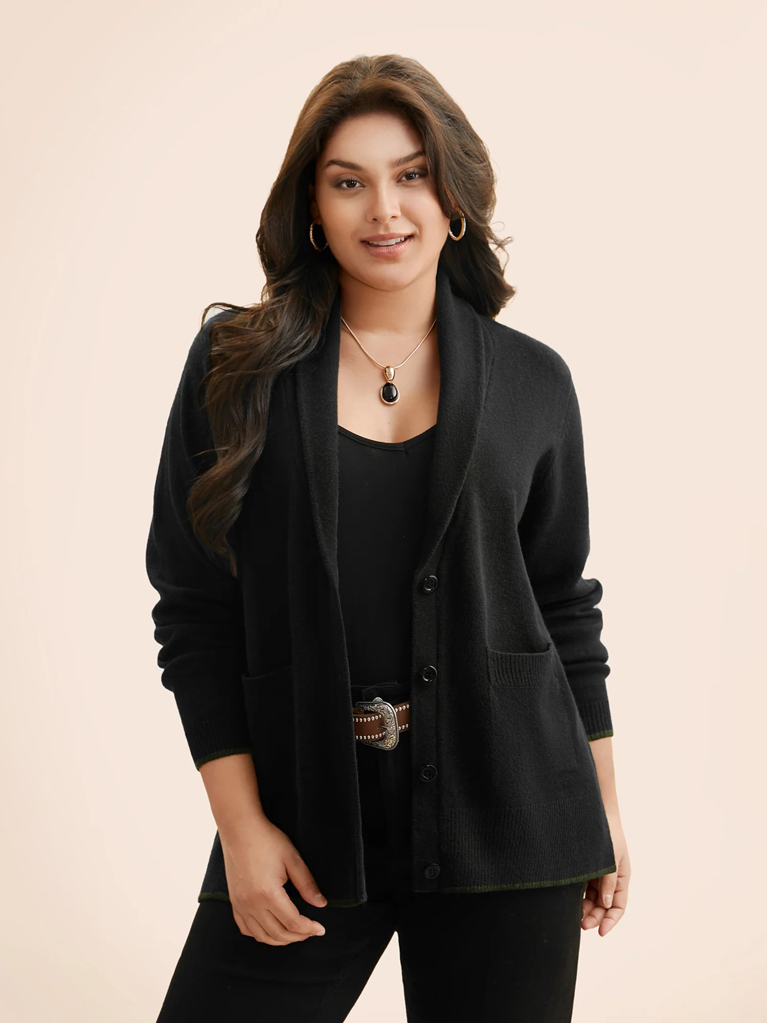 Supersoft Essentials Solid Shawl Collar Cardigan | Bloomchic