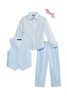 Toddler Boys 4 Piece Vest Set | Belk
