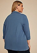 Plus Size Textured Versa 3/4 Sleeve Blazer | Maurices