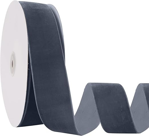 1.5" X 20 Yards Dusty Blue Velvet Ribbon for Christmas Tree Wreath Decoration Handmade Crafts Orn... | Amazon (US)