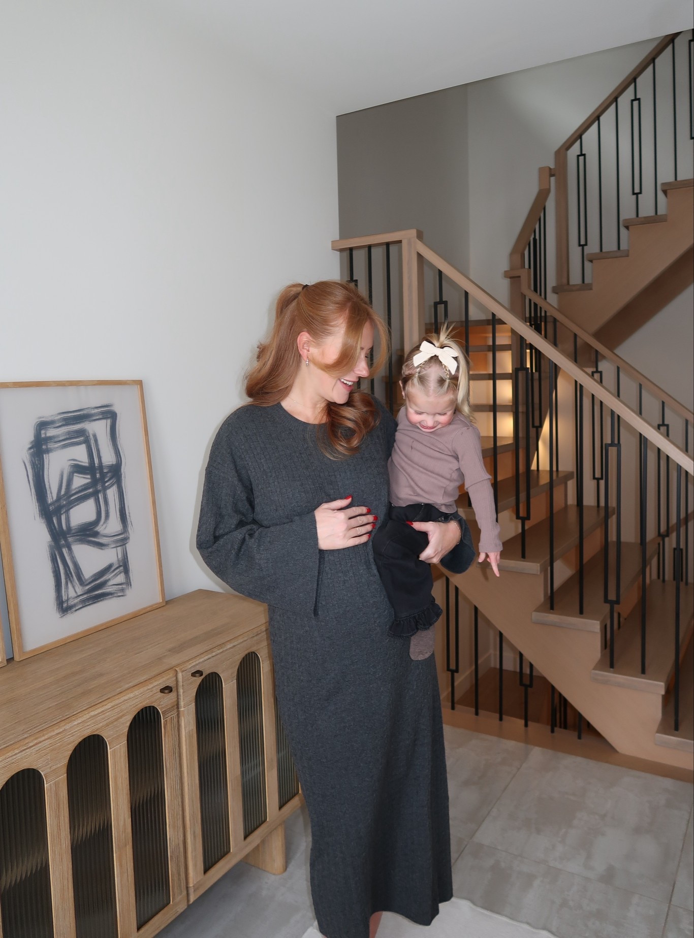 The perfect knit straight cut dress for pregnancy that gives you room now and grace later, perfect for that postpartum phase when you want comfort without feeling sloppy 🩶

#LTKstyletip #LTKmaternity #LTKcanada