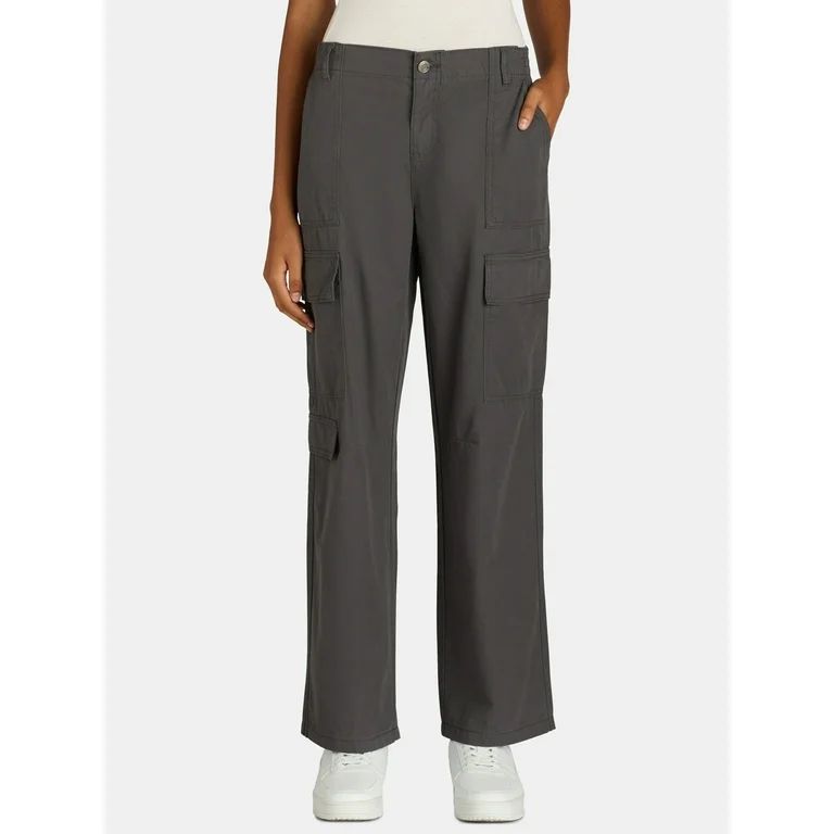 No Boundaries Canvas Cargo Pants, Women's and Women’s Plus - Walmart.com | Walmart (US)