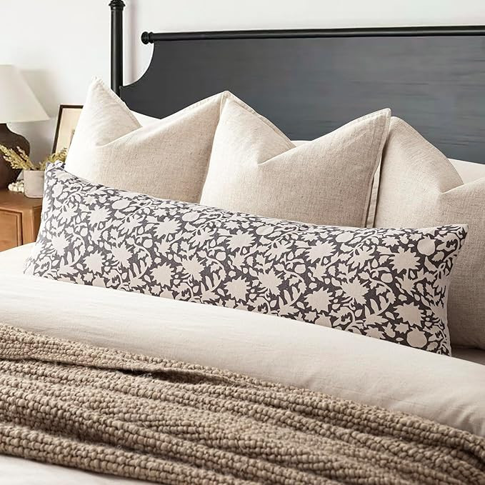 Foindtower Set of 2 Decorative Long Body Lumbar Throw Pillow Covers Accent Farmhouse Cushion Cove... | Amazon (US)