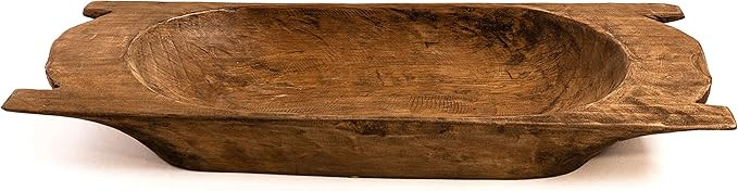 Red Barn Candle Company - 28" x 12" x 4" - Eurostyle Trencher Rustic Wooden Dough Bowl With Handl... | Amazon (US)