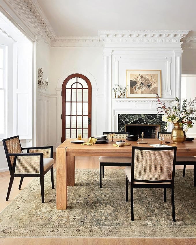 Loloi Margot Collection 5'-0" x 7'-6" Area Rug in Antique/Sage - Thick Low Pile, No-Shed Easy Cle... | Amazon (US)