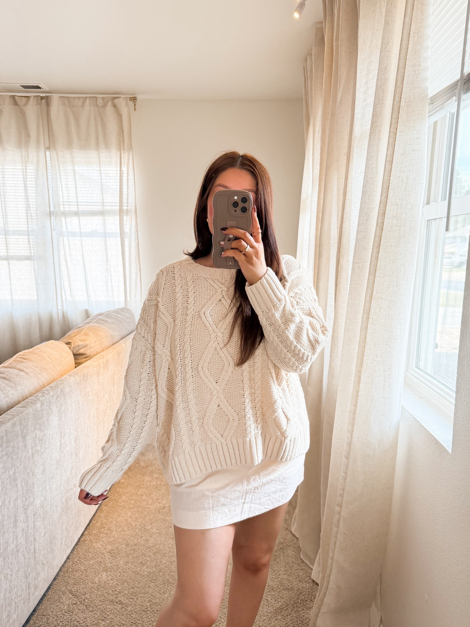 Summer to fall ootd
Chunky fall sweater


#LTKSeasonal #LTKMidsize #LTKFindsUnder50