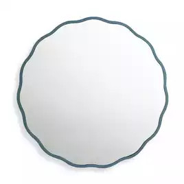 Habitat Blue Wavy Wall Mirror - 50x50cm | argos.co.uk