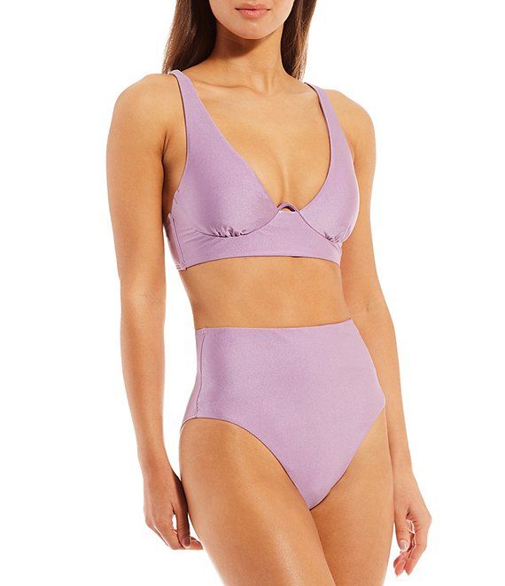 Family Matching Solid Underwire Bralette Swim Top & Solid High Waisted Swim Bottom | Dillard's