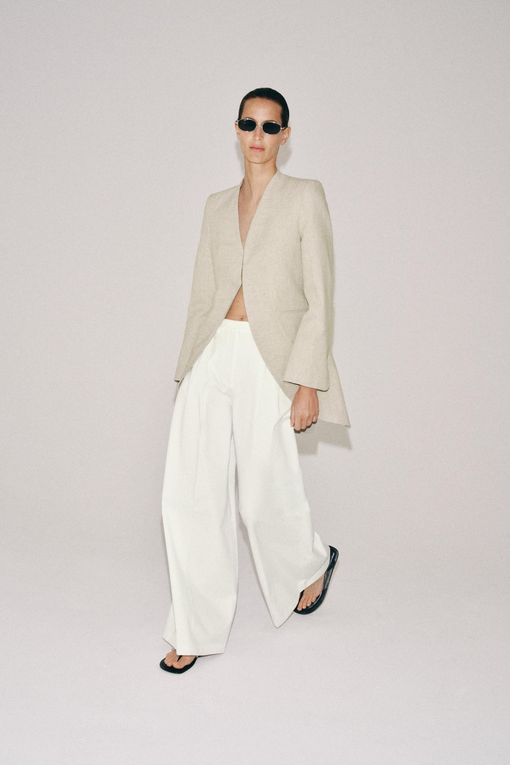 ZW COLLECTION STRIPED LONG BLAZER | Zara UK