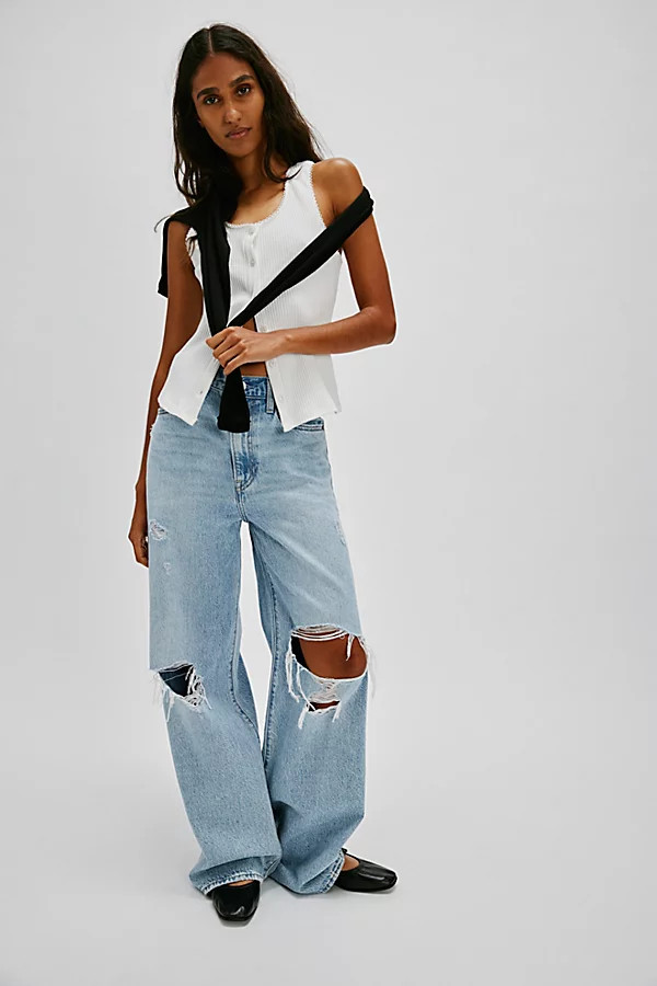 Levi's Ribcage Wide-Leg Jeans | Free People (Global - UK&FR Excluded)