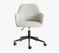 Carson Upholstered Swivel Desk Chair | Pottery Barn (US)