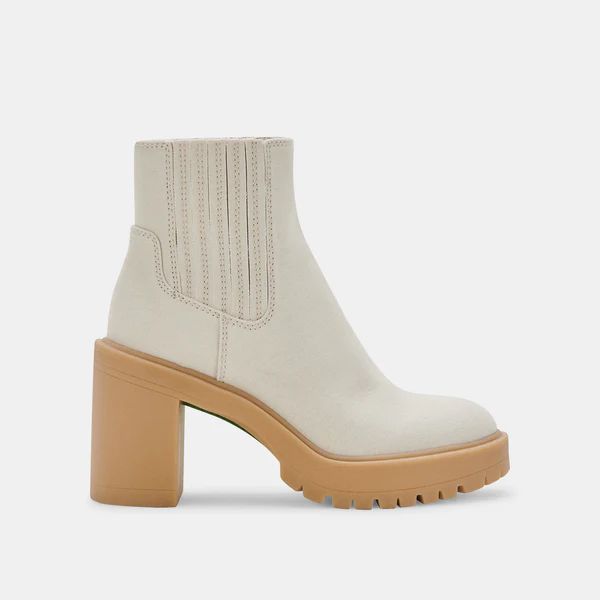 CASTER BOOTIES IN SANDSTONE CANVAS | DolceVita.com