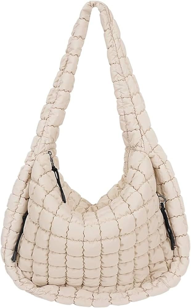 Puffer Crossbody Bag Lightweight Quilted Puffer Tote Bag Puffy Shoulder Bag Quilted Hobo Bags for... | Amazon (US)
