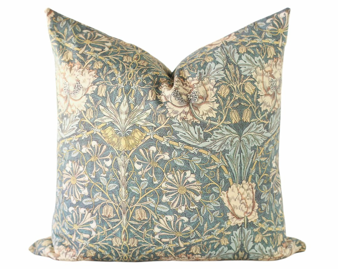 Teal Pillow Cover, Floral Throw Pillow Covers, Decorative Throw Pillow, Pillow Covers 24x24, Desi... | Etsy (US)