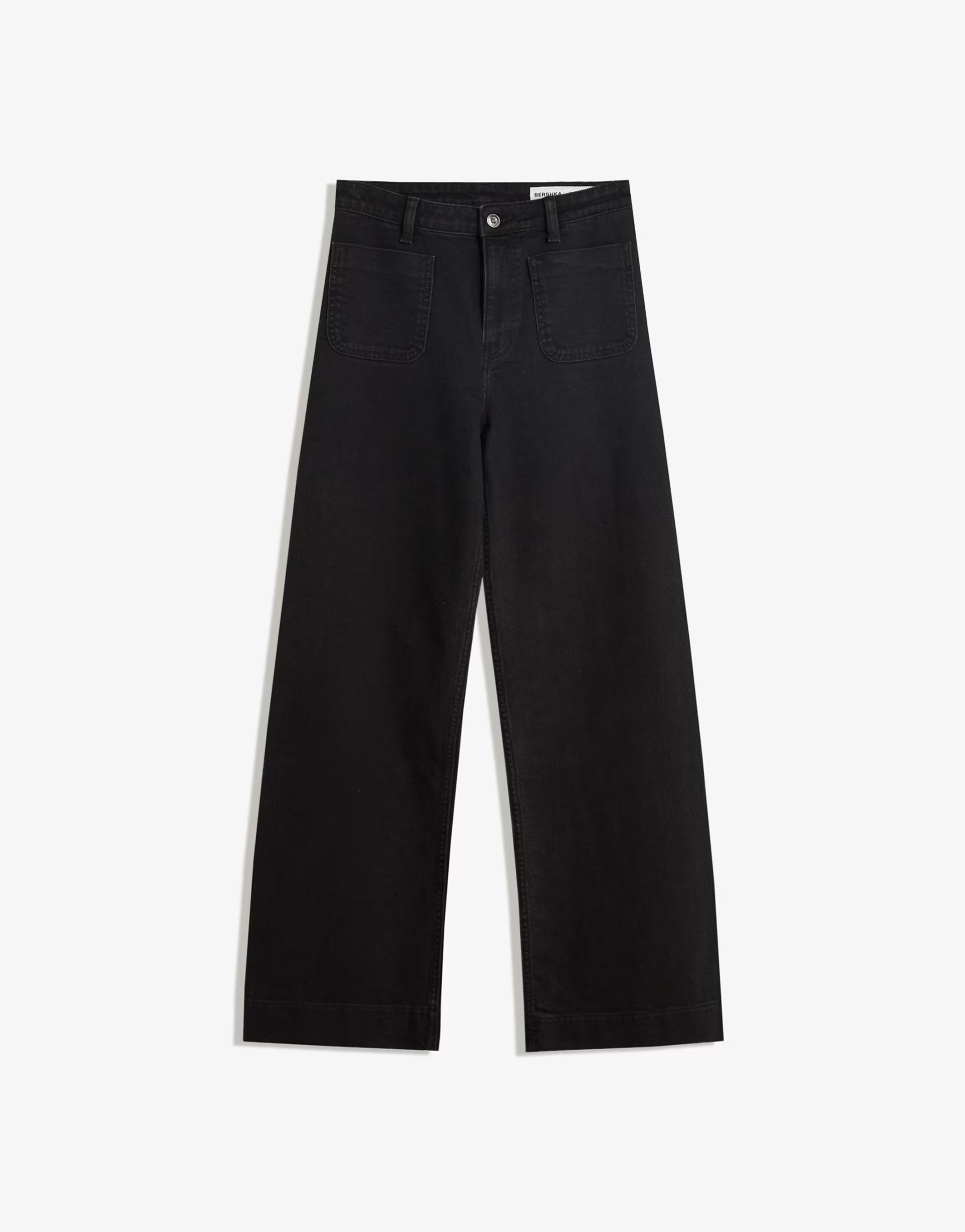 Bershka Seamless wide-leg jeans with pockets in black | ASOS | ASOS (Global)