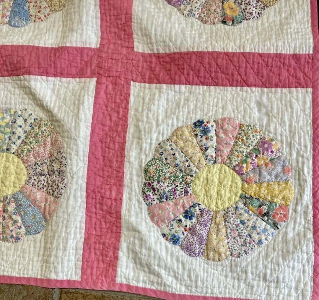 Antique Dresden Plate Quilt - Etsy | Etsy (US)