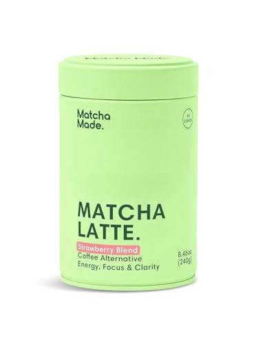Matcha Made Strawberry Matcha Powder | 8.46oz (240g) Tin, 60 Servings | Sweetened with Organic Sugar | Perfect for Lattes, Smoothies & Baking | Rich in Antioxidants & Energy Boosting | Amazon (US)