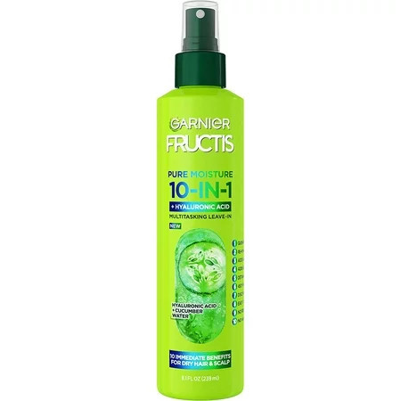 Garnier Fructis Pure Moisture 10-in-1 Spray for Dry Hair and Scalp Hyaluronic Acid 8.1 Fl Oz 1 Count (Packaging May Vary) | Walmart (US)