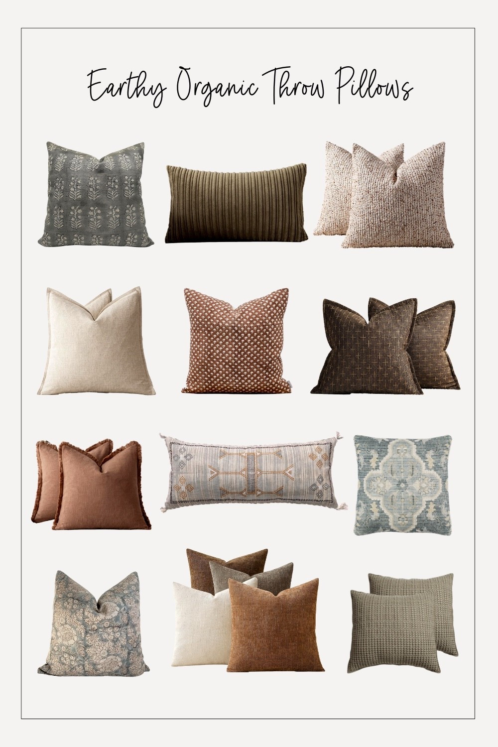 Earthy organic Amazon throw pillow covers for an elevated organic home vibe.

#LTKHome