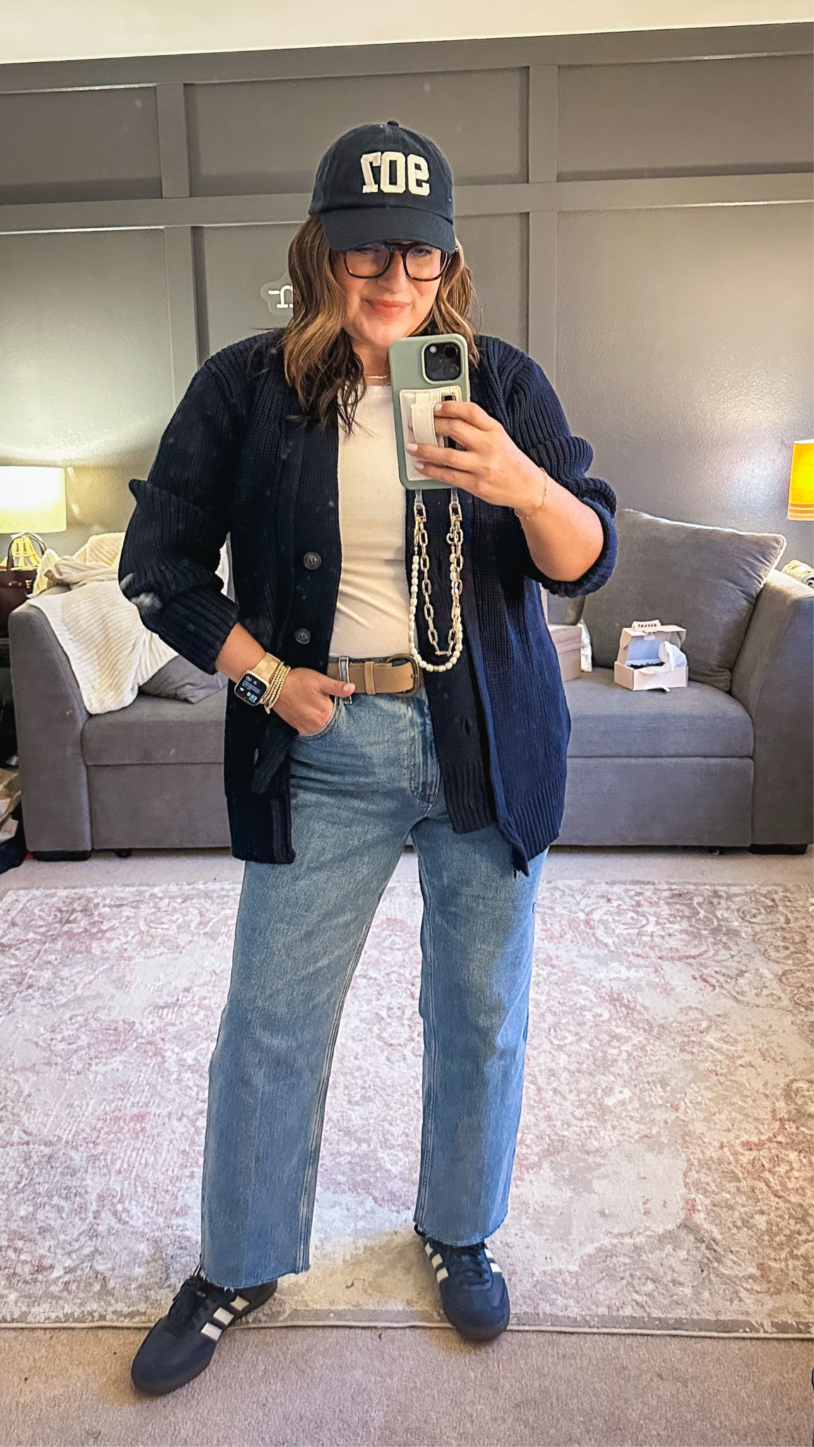 Saturday’s easy fit:
Mango cardigan (XL)
Abercrombie essential tee (L)
Banana Republic Factory belt (L)
Abercrombie ankle jeans (33)
Adidas samba 

#LTKMidsize #LTKSaleAlert #LTKOver40