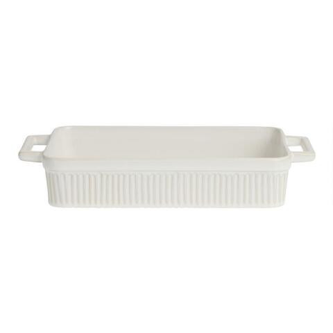 Medium Natural Textured Ceramic Farmhouse Baker | World Market