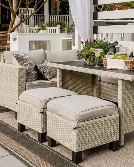 Our outdoor sectional is back in stock! 

Better home and gardens outdoor furniture, Walmart 

#LTKSeasonal