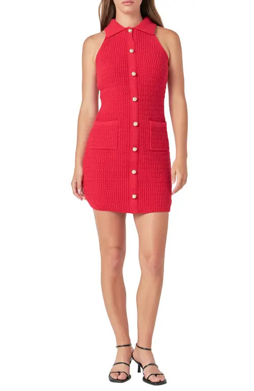 Endless Rose Sleeveless Sweater Dress in Red at Nordstrom, Size Small | Nordstrom