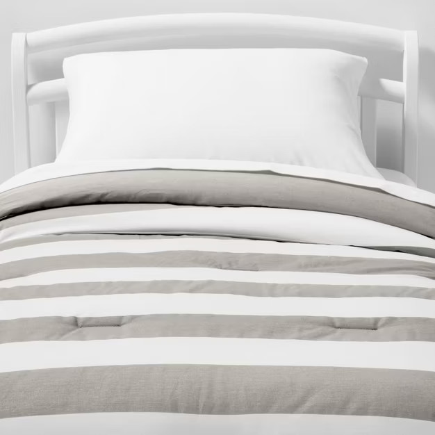 Toddler Rugby Striped Cotton Comforter - Pillowfort™ | Target