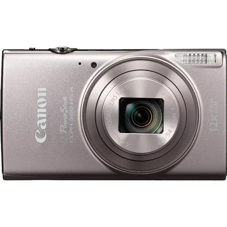 Canon PowerShot ELPH 360 HS A (Silver), 20.2MP CMOS, 12x Zoom, OIS, 1080p FHD | Walmart (US)