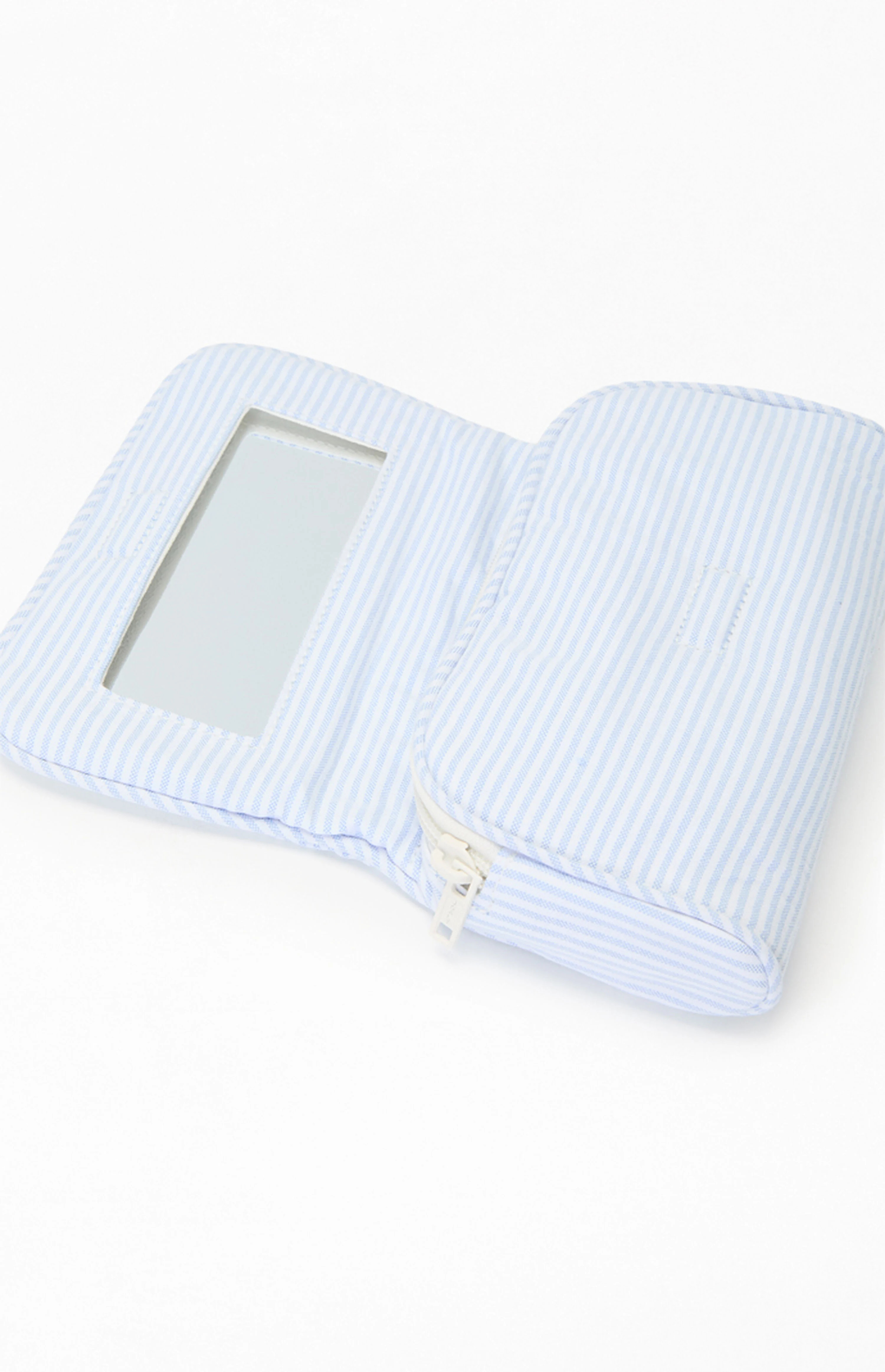 John Galt Blue & White Striped Cosmetic Bag | PacSun