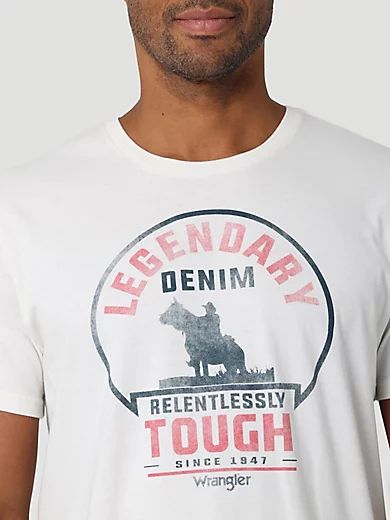 Men's Legendary Denim Graphic T-Shirt in Tofu | Wrangler